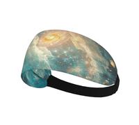 Mysterious Cosmic Starry Sky Sweatband Sports Headband for Running,Yoga,Basketball,Fitness Workout Stretchy Unisex Hairband.