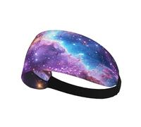 Mysterious Cosmic Starry Sky Sweatband Sports Headband for Running,Yoga,Basketball,Fitness Workout Stretchy Unisex Hairband.