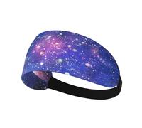 Mysterious Cosmic Starry Sky Sweatband Sports Headband for Running,Yoga,Basketball,Fitness Workout Stretchy Unisex Hairband.