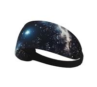 Mysterious Cosmic Starry Sky Sweatband Sports Headband for Running,Yoga,Basketball,Fitness Workout Stretchy Unisex Hairband.