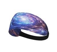 Mysterious Cosmic Starry Sky Sweatband Sports Headband for Running,Yoga,Basketball,Fitness Workout Stretchy Unisex Hairband.