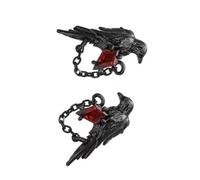Mysterious Crow Designs Studs Earrings Stylish Alloy Crow Studs Accessory For Those Who Love Individuality Party Statement