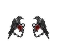 Mysterious Crow Designs Studs Earrings Stylish Alloy Crow Studs Earrings Accessory For Those Who Love Individuality Cosplay Event Jewelry