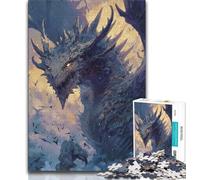 Mysterious Dragon 1000 Piece Jigsaw Puzzles,Challenging To Complete But Fun And Humorous with Matching Poster And Trivia Sheet 38x26cm