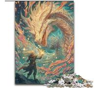 Mysterious Dragon Jigsaw Puzzles for Adults 1000 Jigsaws, Suitable for Ages 14 And Up Family Fun It Is Ideal As A Gift for The Whole Family (50x75cm)