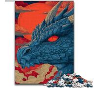 Mysterious Dragon JigsawPuzzle 1000 Pieces for Adults, Challenging Game And Family Play with Matching Poster And Trivia Sheet (50x75cm)