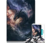 Mysterious Dragon JigsawPuzzle 1000 Pieces for Adults,Challenging To Complete But Fun And Humorous Unique Home Decor And Gifts (38x26cm)