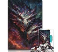 Mysterious Dragon JigsawPuzzle 1000 Pieces for Adults,Challenging To Complete But Fun And Humorous Unique Home Decor And Gifts (50x75cm)