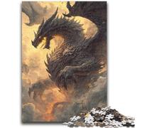 Mysterious Dragon Jigsaws Puzzles 1000 Pieces for Adults Gifts,Brain Intelligence Challenge Addictive Toys for Home Decoration (38x26cm)