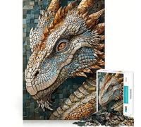 Mysterious Dragon Mosaic 1000 Pieces Jigsaw Puzzles for Teenagers Improve Recall Quiet Hobby Exact Edge Birthday Gift (38x52cm)