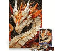 Mysterious Dragon Mosaic Jigsaw Puzzles for Adults1000 Piece Mind Exercise Toy Indoor Fun Precision Cut (38x52cm)