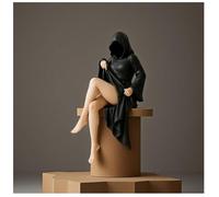 Mysterious Elegant Queen Statue, Gothic Resin Sculpture, Eye-Catching Mystical Figure Ornament, Bookshelf Decoration for Home, Library & Office (8 inch)