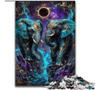 Mysterious Elephant 1000 Piece Jigsaw Puzzle for Adults Teens, Stress Reliever Difficult Challenge for Home Decoration for 14+ (26x38cm)