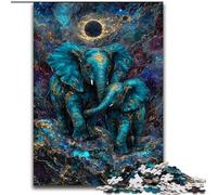 Mysterious Elephant Adult Puzzles 1000 Pieces, for Educational Game Challenge Toy Birthday Present, Gifts, Wall Art (50x75cm)