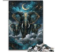 Mysterious Elephant Jigsaw Puzzles for Teenagers 1000 Pieces, Educational Stress Relief Toy for Is Ideal As A Gift for The Whole Family (26x38cm)