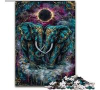Mysterious Elephant Puzzles for Adults Teens 1000pc Puzzle, Suitable for Ages 14 And Up Improve Memory Gifts Ideas (26x38cm)