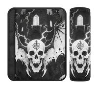 Mysterious Evil Skull Tarot Cards Black and White Belt Strap Cover,Release Stress to Your Neck and Shoulders,Seatbelt pad for Truck Backpack Van accesorios para carro 2 Pack