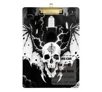 Mysterious Evil Skull Tarot Cards Black and White Customize Tactical clipboard Hard Board for Classroom Supplies for Teachers high School Size 9 x 12