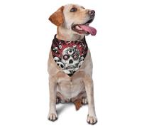 Mysterious Eyes, Skull, Gothic Vine, Abstract Space Printed Graphic Pet Triangle Scarf For Dogs & Cats, Adjustable Cute Pet Bandana For & Photo Shoots