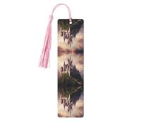 Mysterious Fantasy Fairy Tale Castle04 Print Wooden Bookmarks Tassel Bookmark Book Marks Reading Accessories,for Book Lovers Teachers