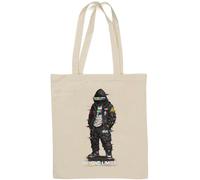 Mysterious Figure Beyond Limits Concept Natural Cotton Tote Bag White