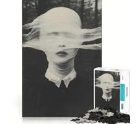Mysterious Figure in White Jigsaw Puzzles for Adults 1000 Mind Exercise Toy Relax Time Design Assembly (38x52cm)