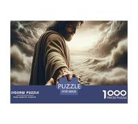 Mysterious Figure on Seashore 1000 Piece Jigsaw Puzzle 1000 Pieces Puzzle Game for Adults Paper Material Stormy Beach Scene Focus Gift Home Decor Relaxation Family 38x26cm/1000pcs