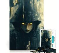 Mysterious Figure with Glowing Eyes 1000 Pieces Jigsaws Adults Puzzles Gifts Mind Game Toy Bonding Time Neat Cut Bday Surprise (38x26cm)