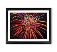 Mysterious Fireworks Framed Wall Art Print A2 Black