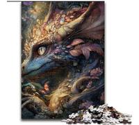 Mysterious Flying Dragon Jigsaw Puzzles for Teenagers 1000 Pieces, Help The Brain Exercise Addictive Toys to Cultivate Patience Unique Challenge Game (50x75cm)