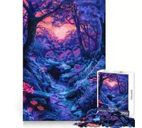 Mysterious Forest Glow 1000 Piece Jigsaw Puzzles for Adults Jigsaw Brain Play Relax Mind Sharp Edge Premium Gift (38x26cm)