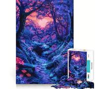 Mysterious Forest Glow 1000 Piece Jigsaw Puzzles for Adults Jigsaw Brain Skill Warm Time Exact Edge (50x75cm)