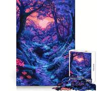 Mysterious Forest Glow 1000 Piece Jigsaw Puzzles for Adults Jigsaw Fine Logic Toy Quiet Fun Neat Edge Memorable Gift (38x52cm)