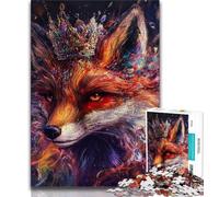 Mysterious Fox 1000 Piece Jigsaw Puzzle for Adults Teens,Learning Educational Toys Family Games with Matching Poster And Trivia Sheet (38x26cm)
