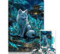Mysterious Fox Jigsaw Puzzles for Teenagers 1000 Pieces,Pattern Assembly Fun at Home Activities,Birthday Present,Travel Gifts (75x50cm)