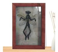 Mysterious Ghost Specimen Photo Frame - Gothic Bat Resin Display, Halloween Decor, Collectibles | Unique Wall Decor, Curious Rarities, Inspired Frames