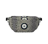 Mysterious Giant Eye Portrait Fanny Pack for Women Men Adjustable | Twin Closure Pouches Hold Cellphone Id And Keychain A Hands Free Campus Purse For Concerts Games And Holiday Surprises