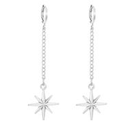 Mysterious Gothic Alloy Four Pointed Star/Thorns Rivet Hoop Earrings Jewelry For Fashion Enthusiasts And Trendsetters Fashionable Goth Ear Studs