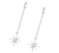 Mysterious Gothic Alloy Four Pointed Star/Thorns Rivet Hoop Earrings Jewelry For Fashion Enthusiasts And Trendsetters Unique Gothic Ear Studs