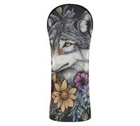 Mysterious Grey Wolf Golf Cover Headcover with Number Tag for Driver & Fairway Woods fundas para maderas de golf