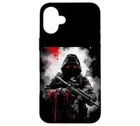 Mysterious Hooded Figure Case for iPhone 16 Plus