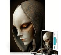 Mysterious Hooded Figure Jigsaw Puzzles for Adults 1000 Mind Exercise Toy Relax Time Design Assembly (38x26cm)