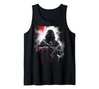 Mysterious Hooded Figure Tank Top