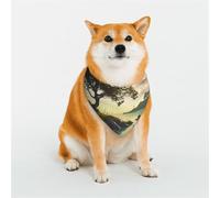 Mysterious Island Pet Scarf Stylish Triangle Bid Scarf Bandana Pet Accessory,Washable Pet Kerchief for Girl Boy Dogs or Cats Large