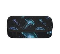 Mysterious jellyfish Cute Zipper Pencil Case, Oxford Fabric Pen Pouch