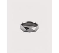 Mysterious Jeweller Mens Geometric Tungsten Carbide Ring - Colour: Silver - Size: T½/10 T½/10