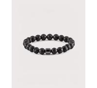 Mysterious Jeweller Mens Lava Stone Beaded Stretch Bracelet - Colour: Lava Stone - Size: 19cm