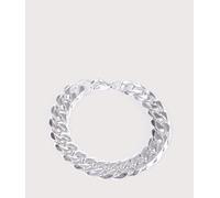 Mysterious Jeweller Mens Silver Stainless Steel Cuban Bracelet 12mm 19.5cm - Colour: Silver - Size: 12mm 19.5cm