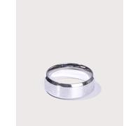 Mysterious Jeweller Mens Stainless Steel Band Ring - Colour: Silver - Size: T½/10