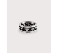 Mysterious Jeweller Mens Stainless Steel Cross Ring - Colour: Silver - Size: Q/8